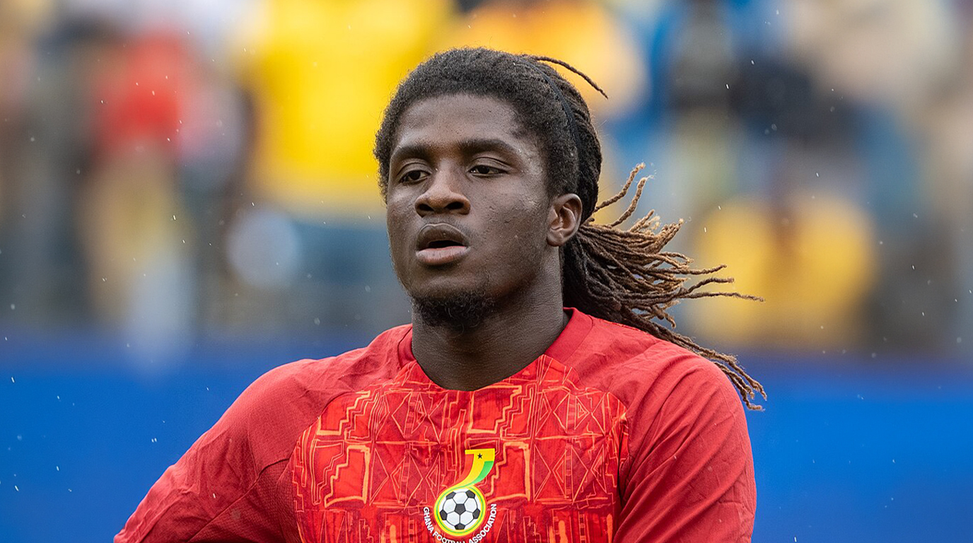 Caleb Yirenkyi playing for Ghana at the 2026 World Cup