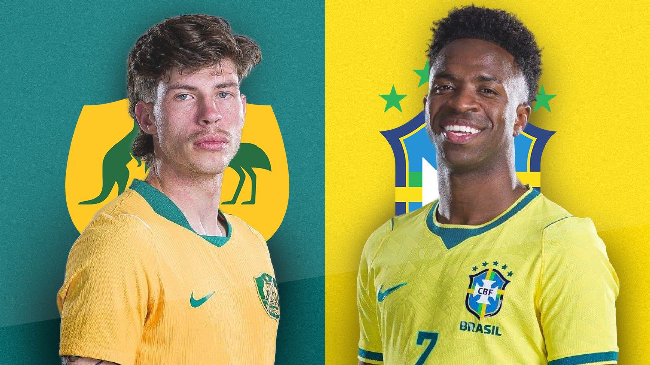 Australia and Brazil players ahead of their September 2026 friendly series