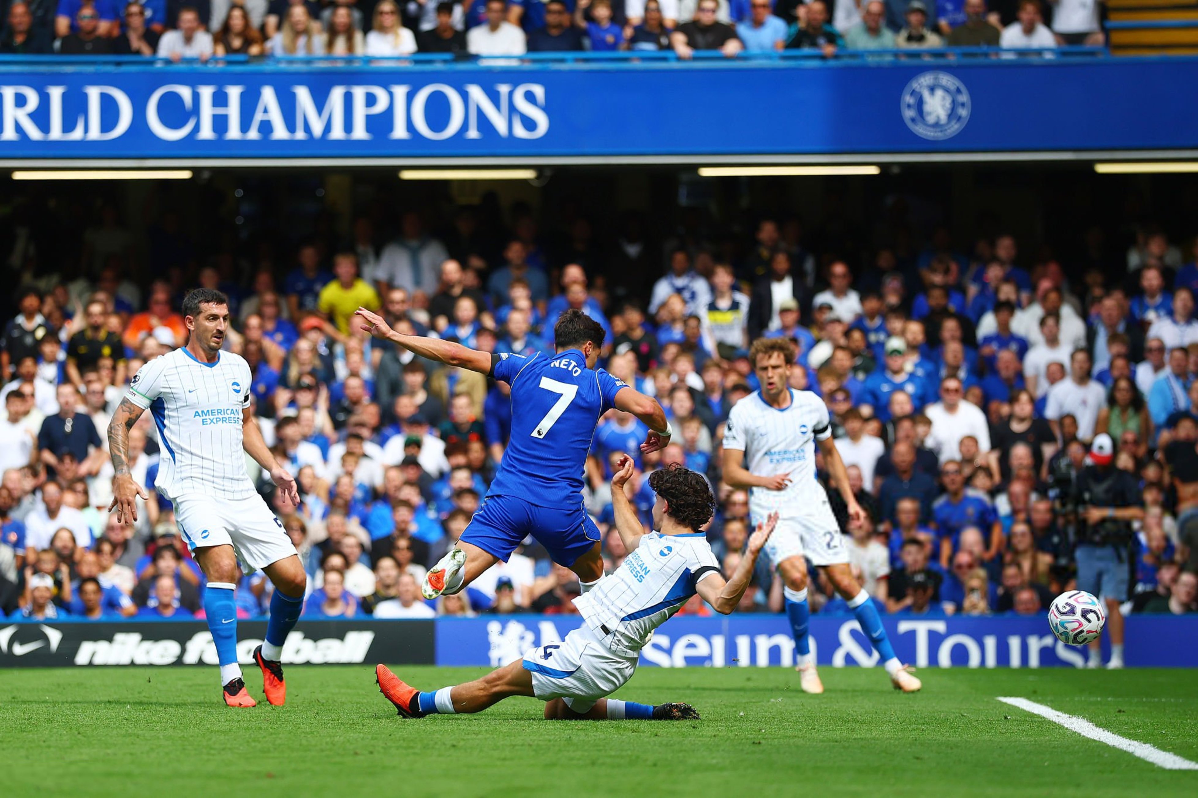Cole Palmer celebrates Chelsea’s win over Brighton at Stamford Bridge