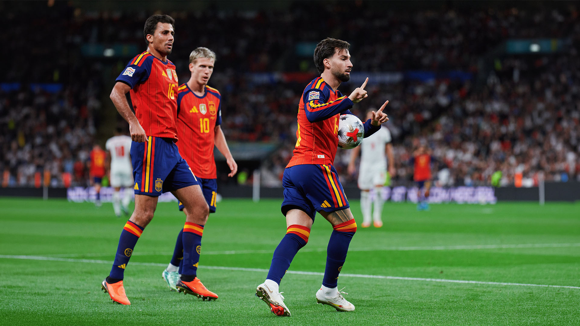 Action from England vs Spain at Wembley, UEFA Nations League, 26 September 2026
